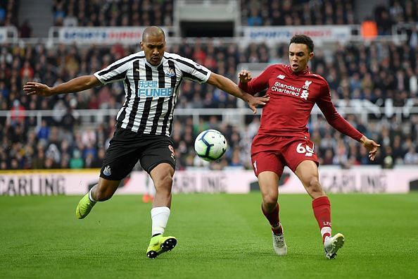 Trent was lucky not to be sent off after a deliberate handball in the first half, before a defiant response